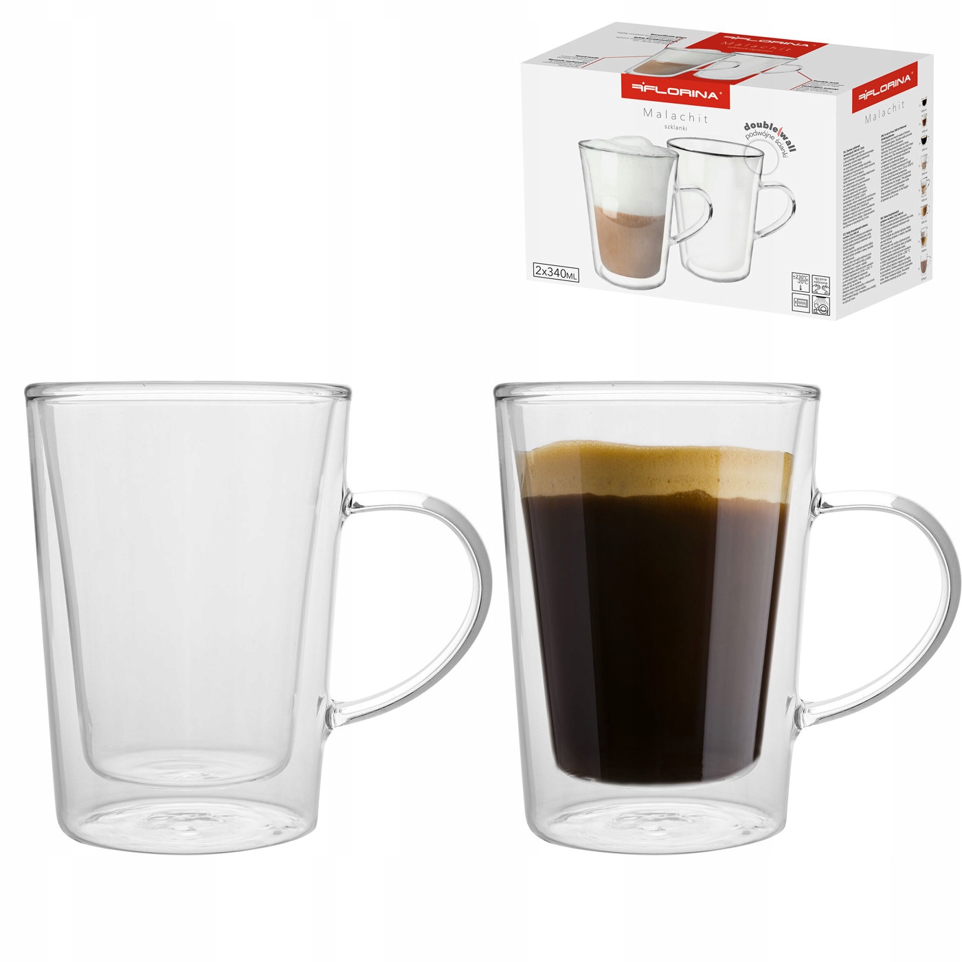 

Szklanki termiczne Malachit 340 ML 2 szt kpl