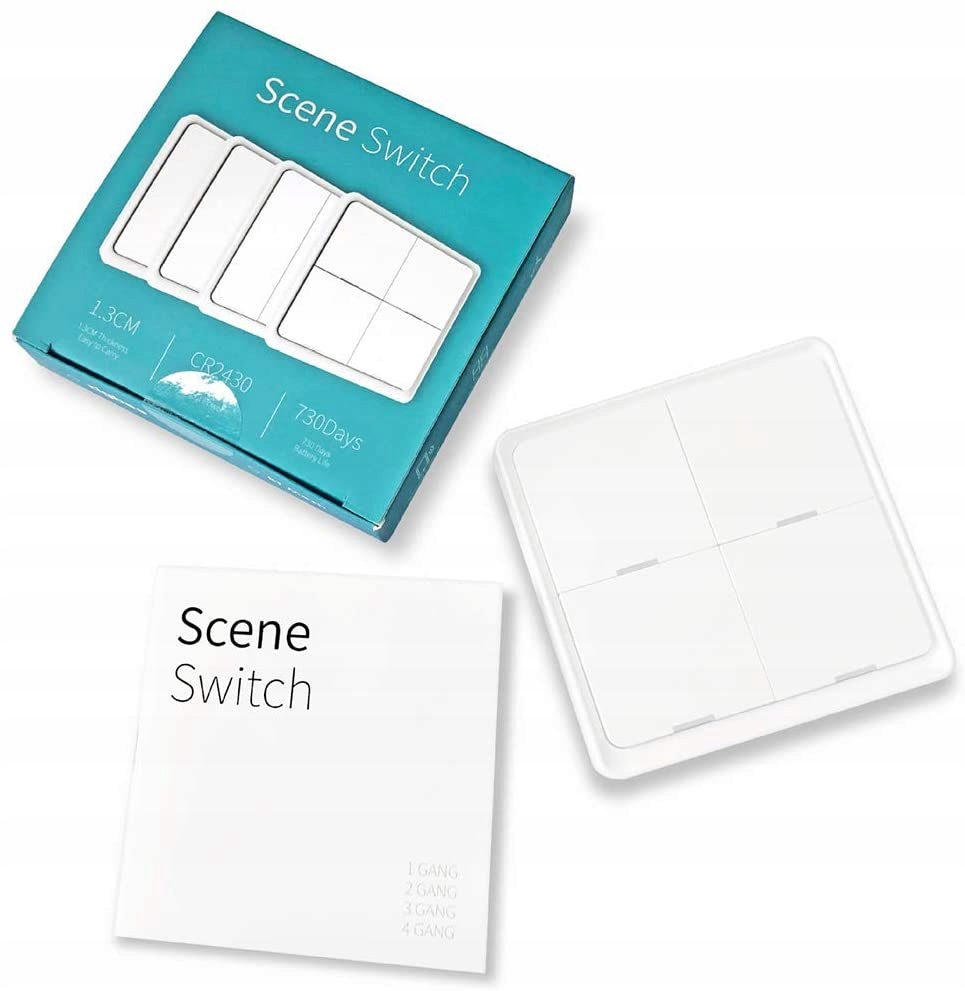 Pilot przycisk ZigBee TUYA Smart 4 kanały 12 scen