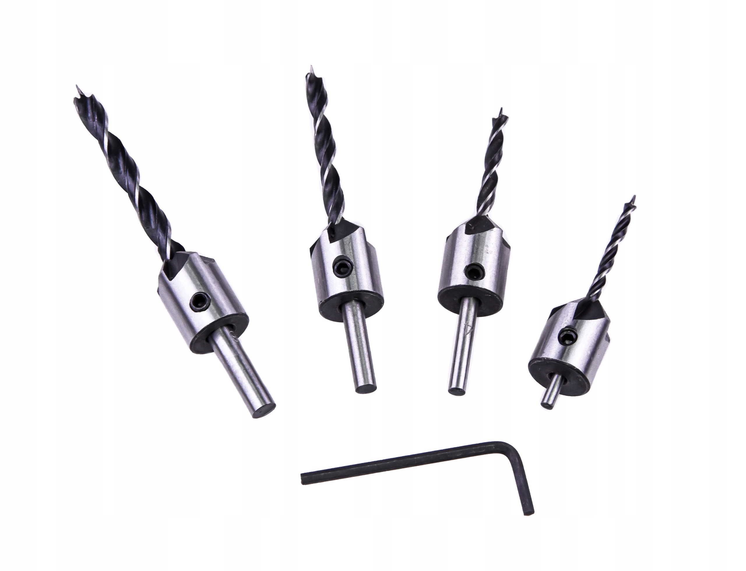 ZESTAW WIERTEŁ WIERTŁA Z POGŁĘBIACZEM 5el. 3-6mm