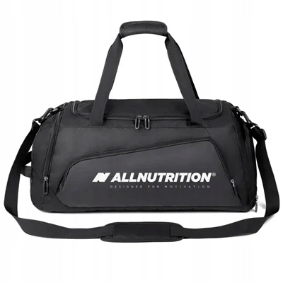 Allnutrition Torba Treningowa Sportowa Na Ramię Czarna Podróżna Na Siłownię