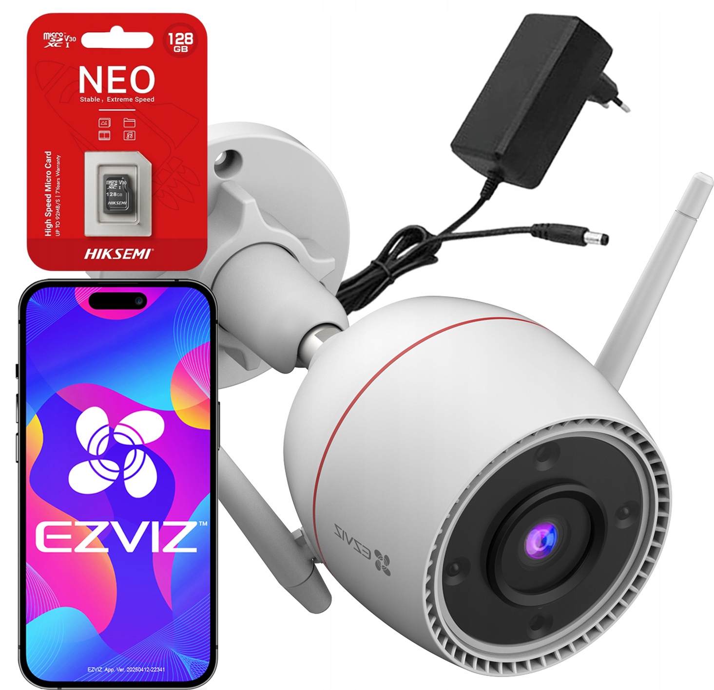 5Mpx WiFi kamera Ezviz H3c 5MP Farba Detekcia Odpudzovanie Karta 128GB