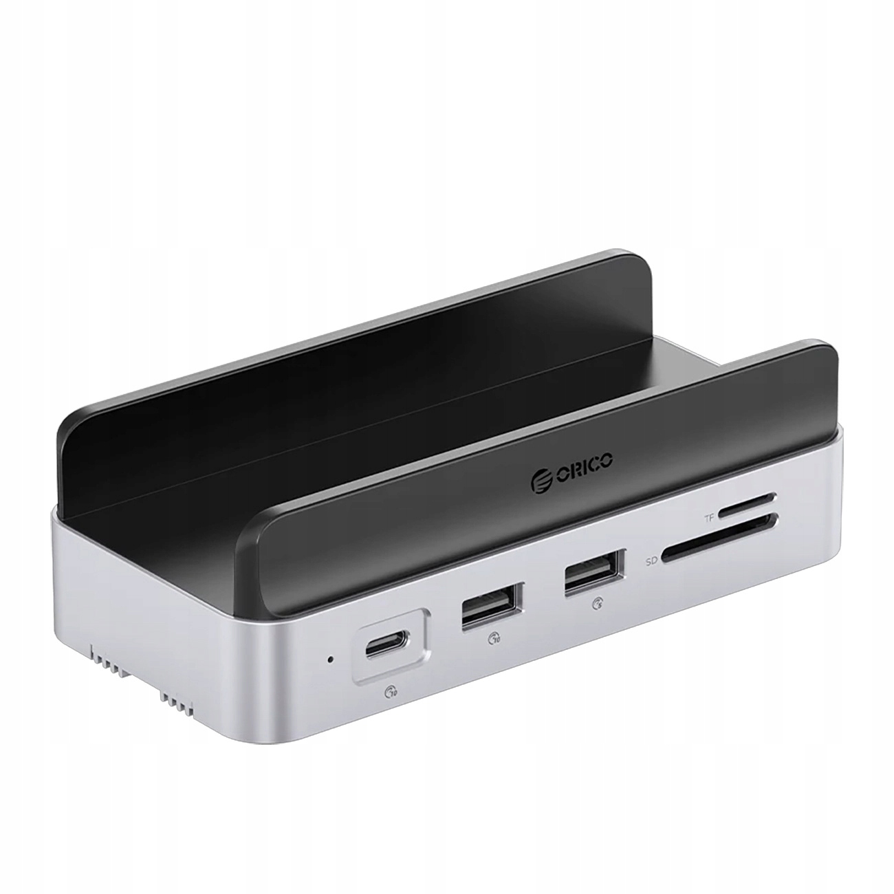 Dokovacia stanica 10v1 pre Mac mini M.2 Usb-c Usb-a Hdmi RJ45 Sd/tf strieborná