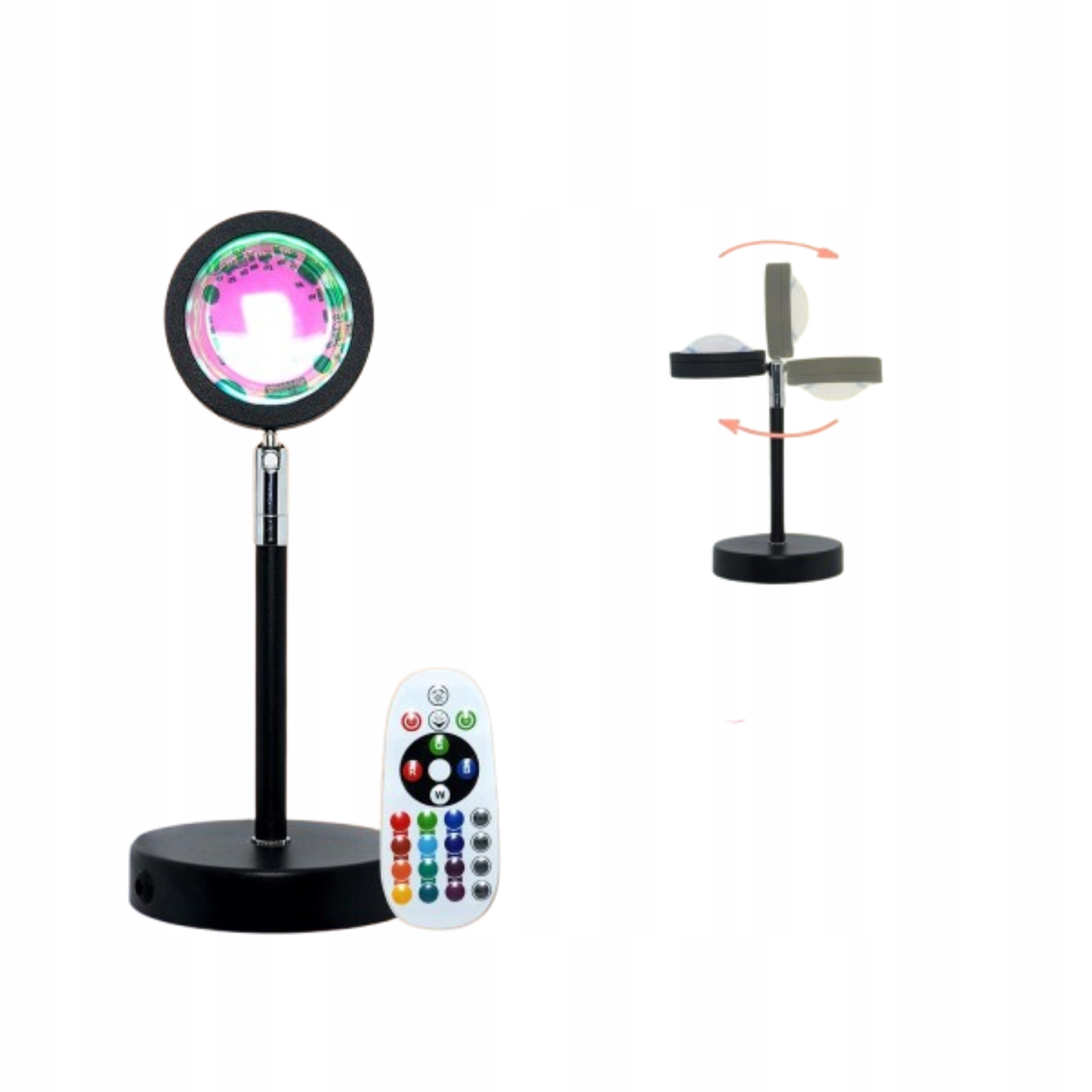 Noční Lampa Led Projektor Západ Slunce 16 barev 4 režimy svícení Dálkový Ovladač
