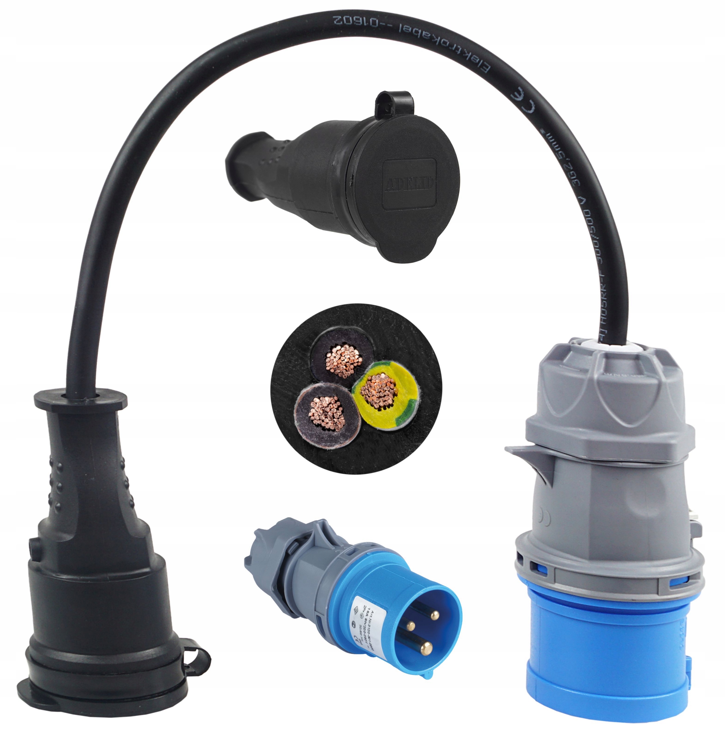 

Adapter Przejściówka Camping Redukcja 32A 230V Gg