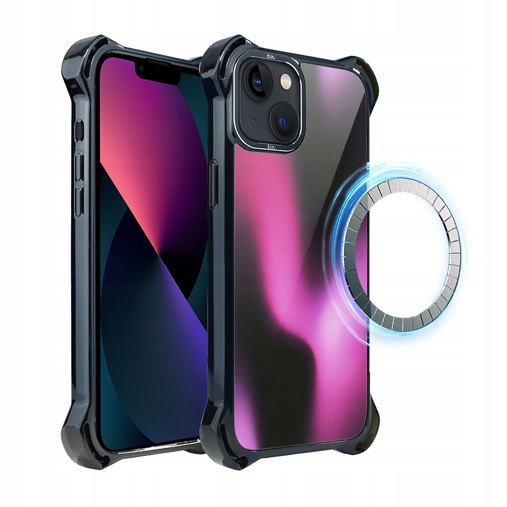 Pouzdro pro iPhone 13 Ibizu DropGuard Ultra s MagSafe, Magenta Flow
