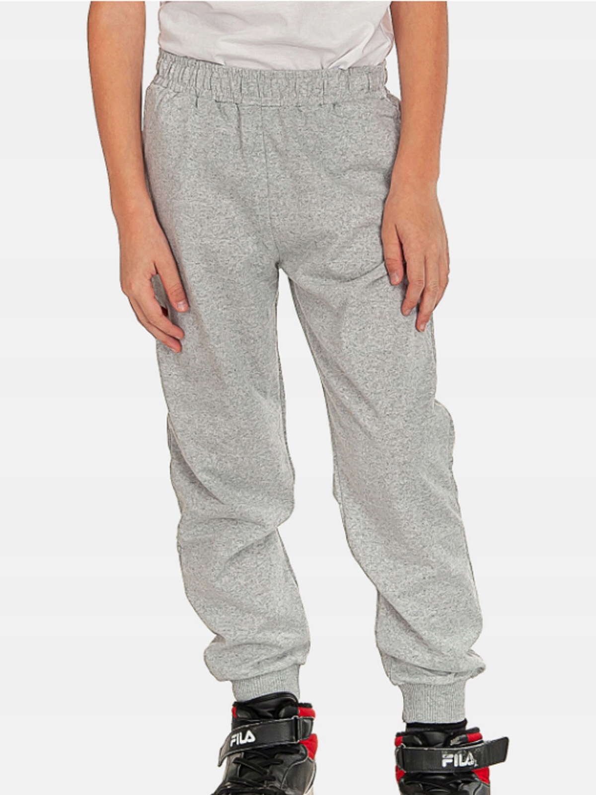 SPODNIE DRESOWE CHŁOPIĘCE BAWEŁNA popiel 128-134 Marka SZACHOWNICA