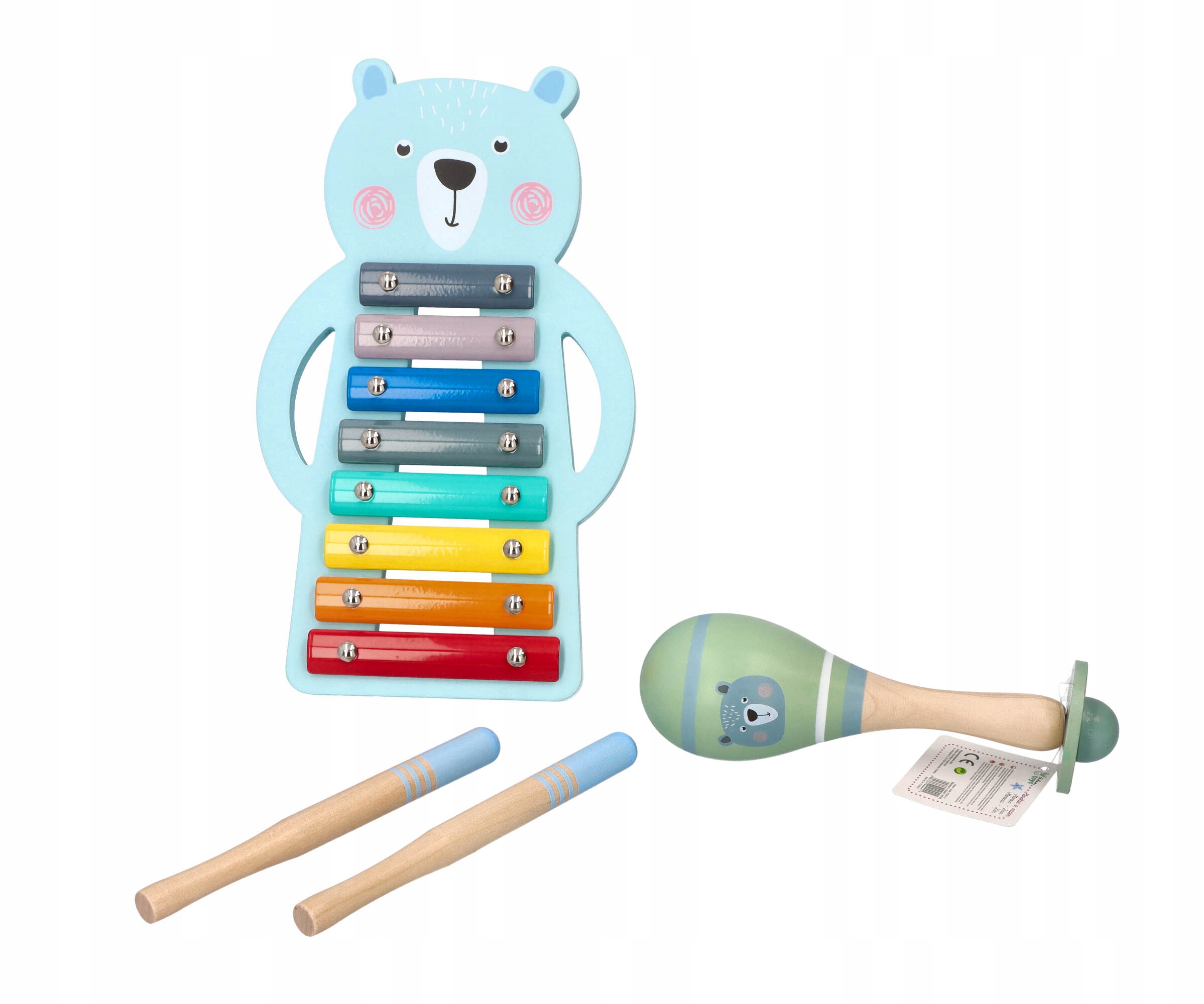 

Instrumenty dla dzieci Cymbałki Marakas drewniany