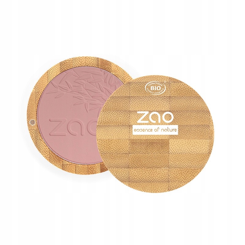 Róż kompaktowy do twarzy, naturalny, wegański Ecocert, Zao Dark purple 323