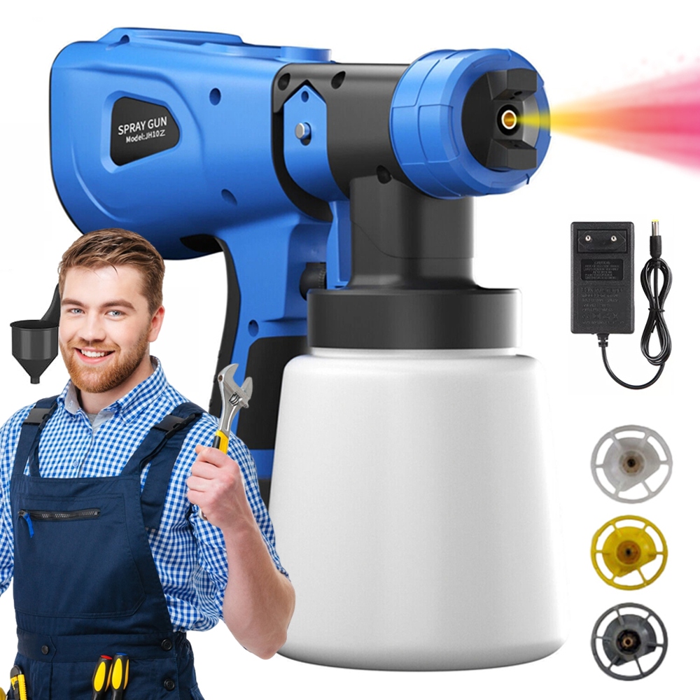 Elektrická Stříkací Pistole 18V 1600W Regulace Průtoku 1000 ML 3 Trysky