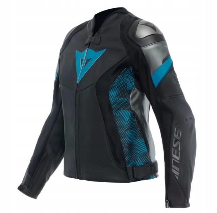 Kožená bunda Dainese Avro 5 Woman Čierna/Morská/Antracitová 44