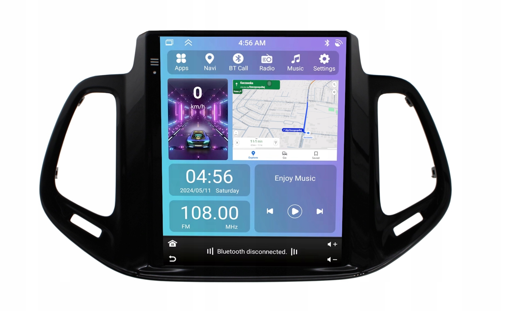 Radio Nawigacja Gps Jeep Compass 2017+ Android Carplay 2/64 Gb