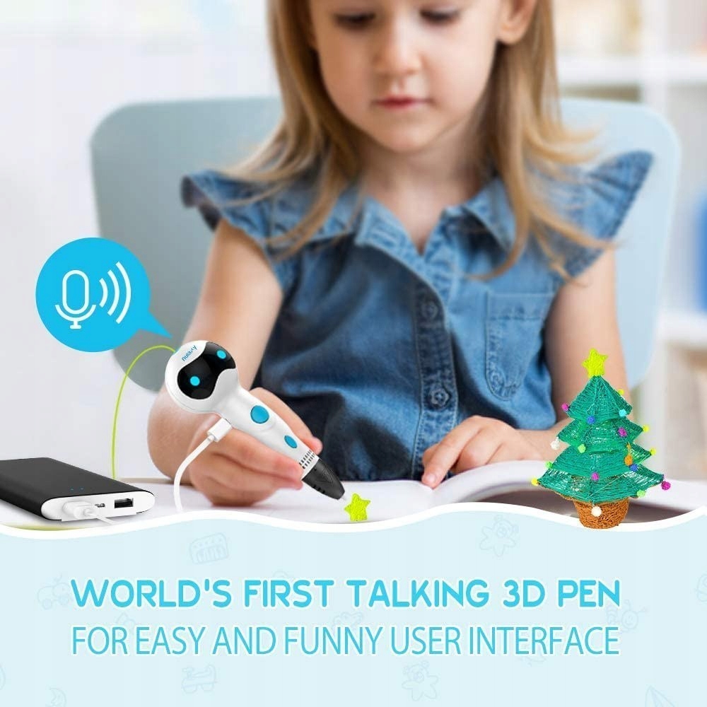 Długopis 3D Robot drukujący LED głos 2 tryby prędkości Producent Inna