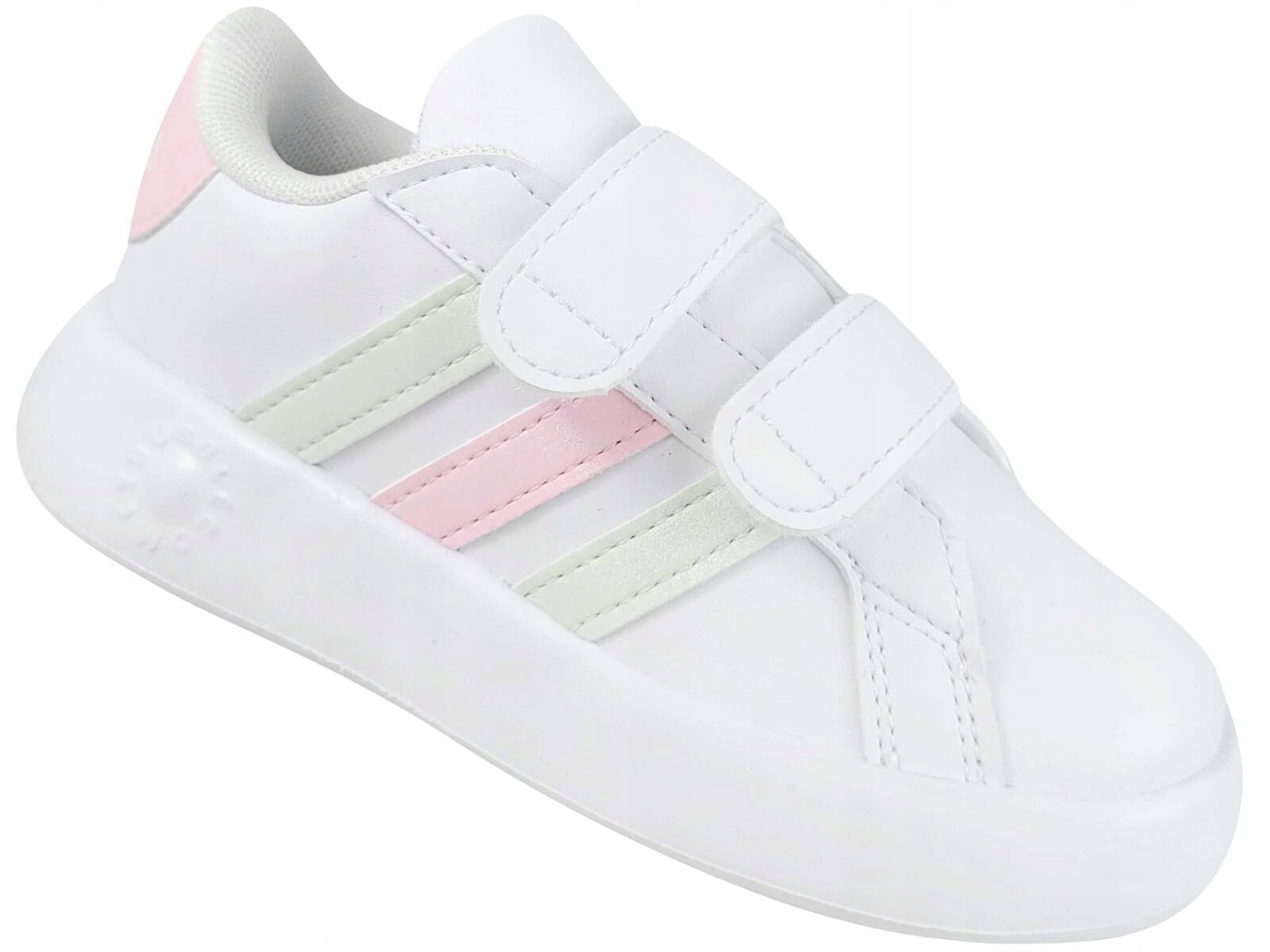 Adidas Grand Court 2.0 Cf IH4884 Buty Dziecięce Trampki Na Rzepy Białe