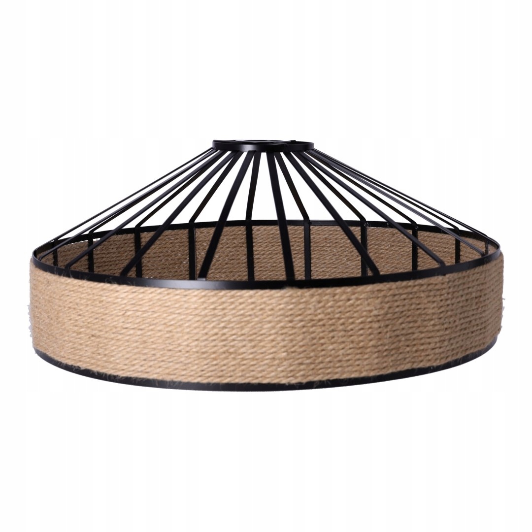 Stropní svítidlo z konopného lana na řetězu – průměr 40 cm