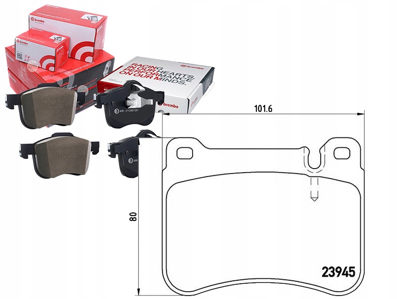 Sada Brzdových Destiček Brembo 44205120 A00 37