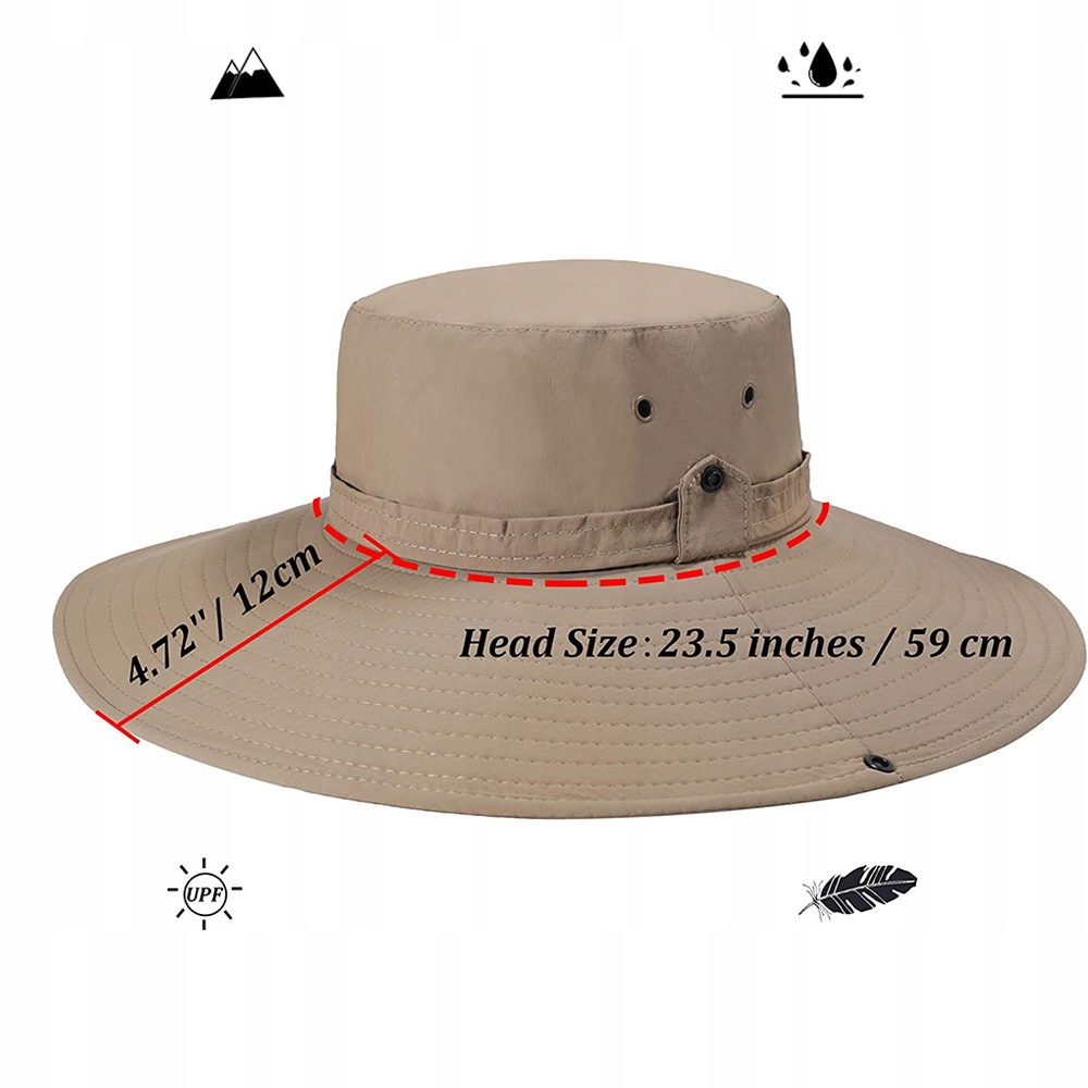 KAPELUSZ MĘSKA CZAPKA PRZECIWSŁONECZNA OSŁONA UV LETNI KAPELUSZ WĘDKARSKI Model Fisherman Hat