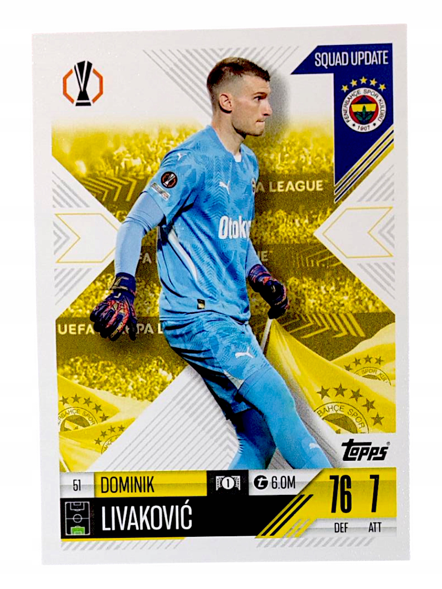 Topps Match Attax Extra 2025 Squad Update 51 Dominik Livakovic Fenerbahce