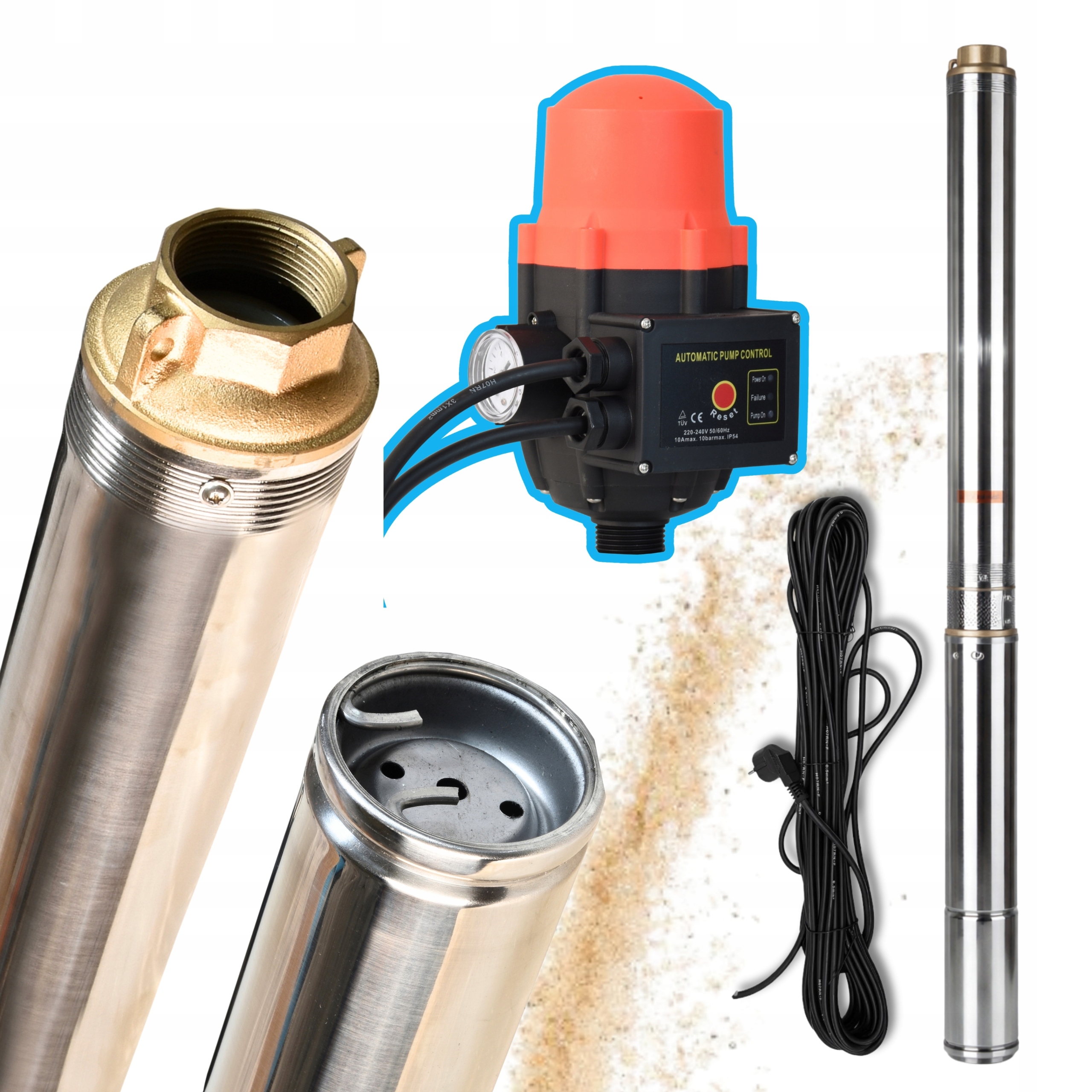 Ponorná Protipísková Pumpa 3 Stupně 16 50 L/min 370 W Automat CSK-21 Sada