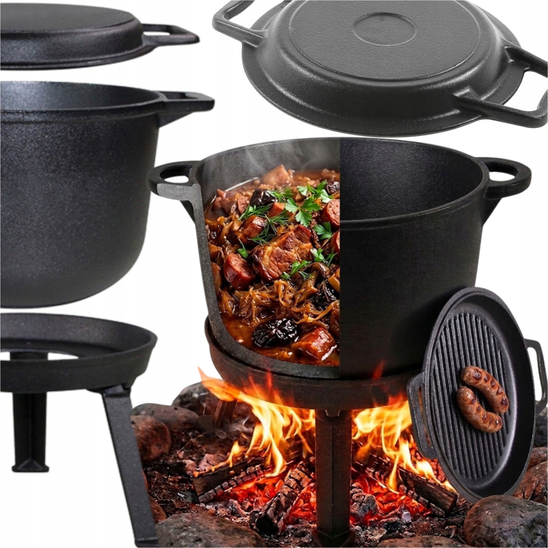 Maďarský Hrnec S Litinovou Pánví Na Polévky, Pečeně A Pražené Výrobky XL