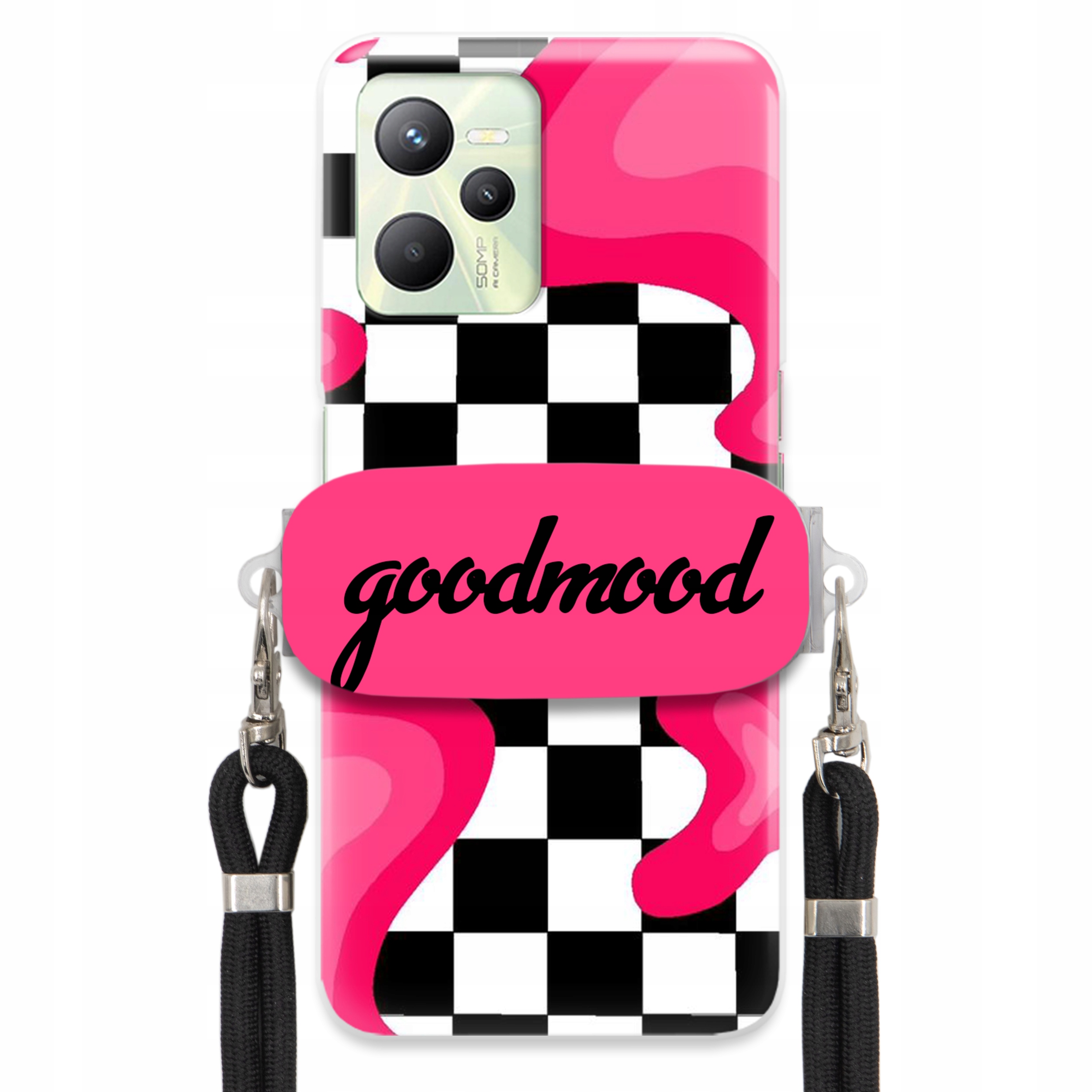 Puzdro Na Realme C35 Sada Case Držiak Vodítko Čierne Pre Teenagerov Splash