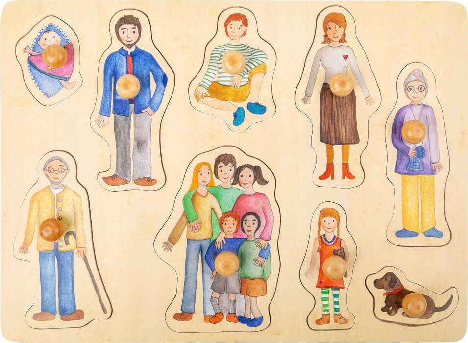

Drewniana Układanka Rodzina Osoby Sorter Puzzle