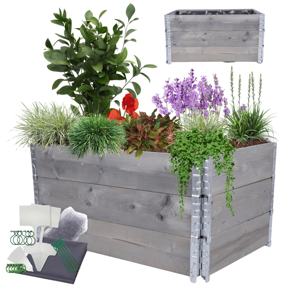 Drevený kaskádový kvetináč nastaviteľný 60x120x80 impregnácia Fólia Kubelky