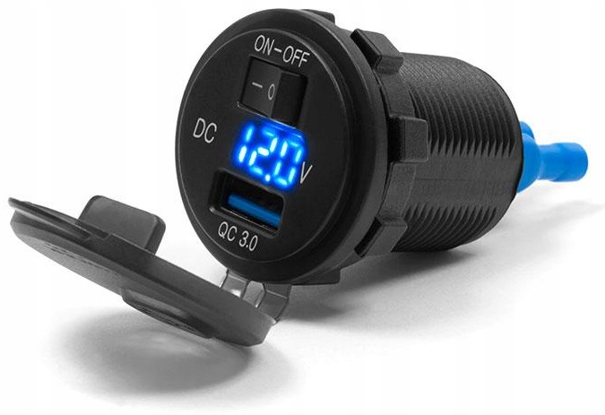 

Motocyklowe gniazdo Usb 12V 2xUSB 3.1A IP54 Led