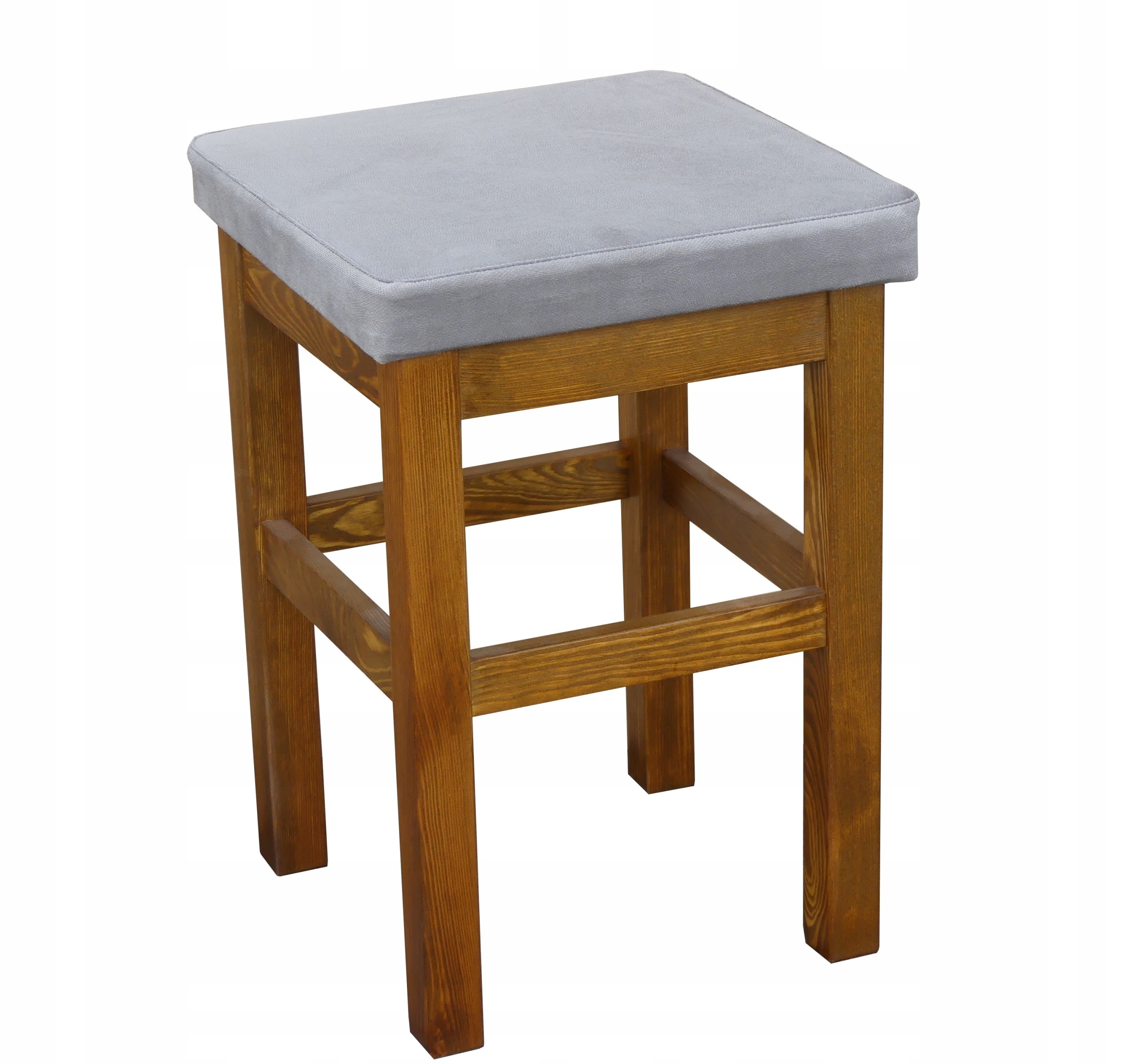 TABORET STOŁEK TAPICEROWANY Z TAPICERKĄ DO WYBORU Materiał drewno