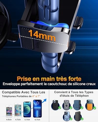 BIPOPIBO Uchwyt Samochodowy Do Telefonu Uniwersalny 360° iPhone Android — miniatura 3