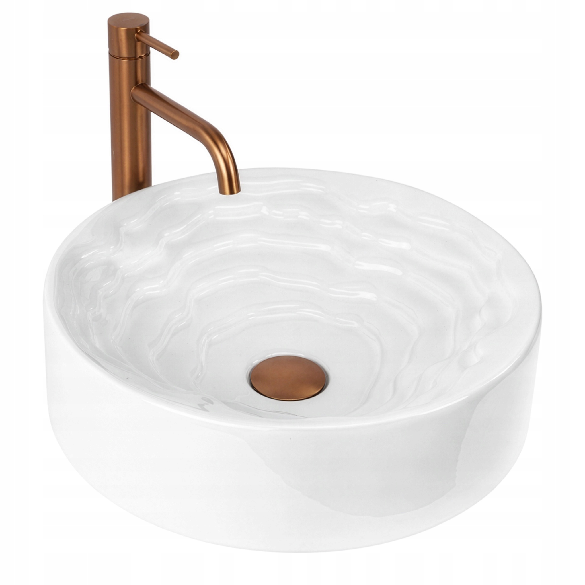 Umyvadlo Na Desku Keramické Schodišťové Bílé 42 CM Rea Calla