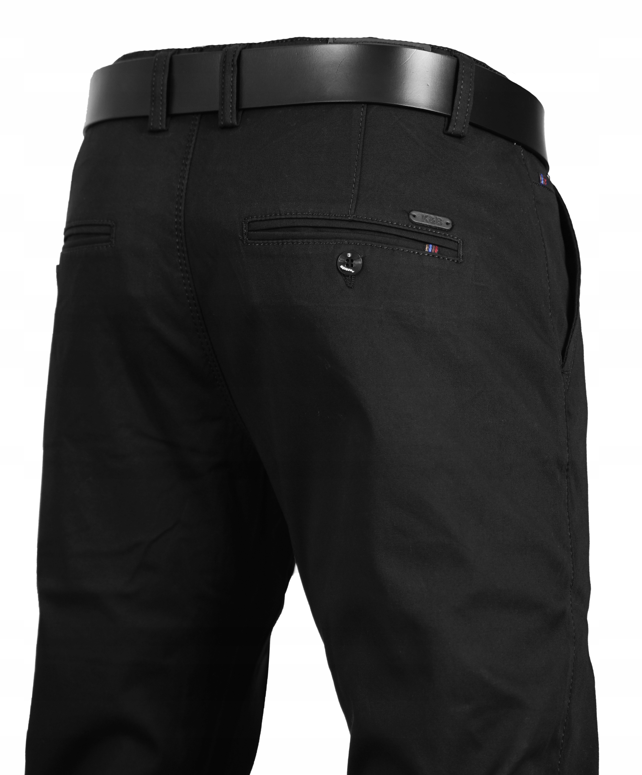 Spodnie męskie czarne chinosy wizytowe materiałowe W41 L32