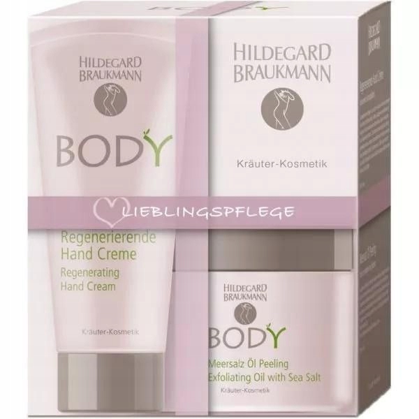 Dárková sada (Peeling s mořskou solí 200 Ml krém na ruce 100 ml) Body Hb