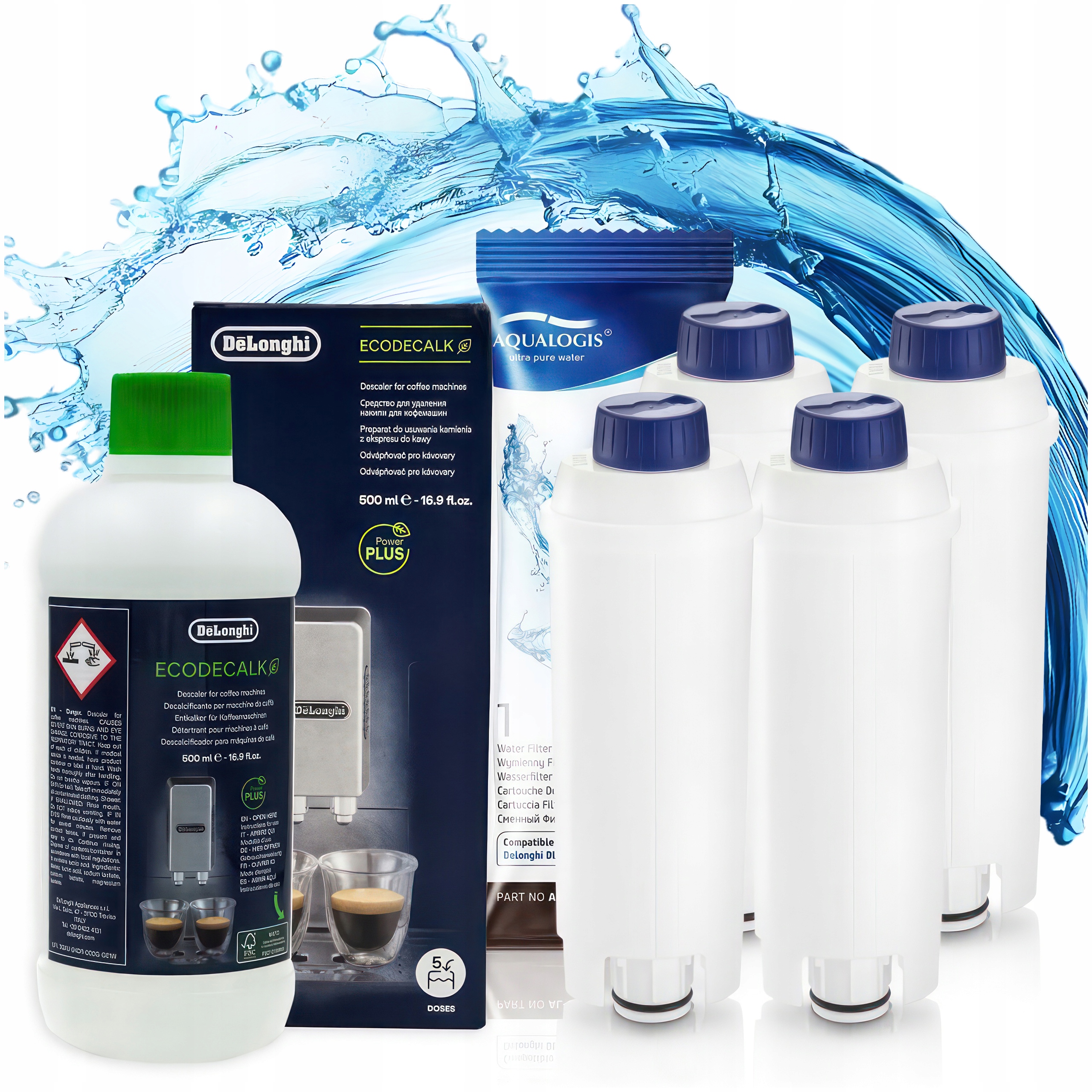 Filtr Do Ekspresu Aqualogis AL-S002 Odkamieniacz EcoDecalk Delonghi 500ml