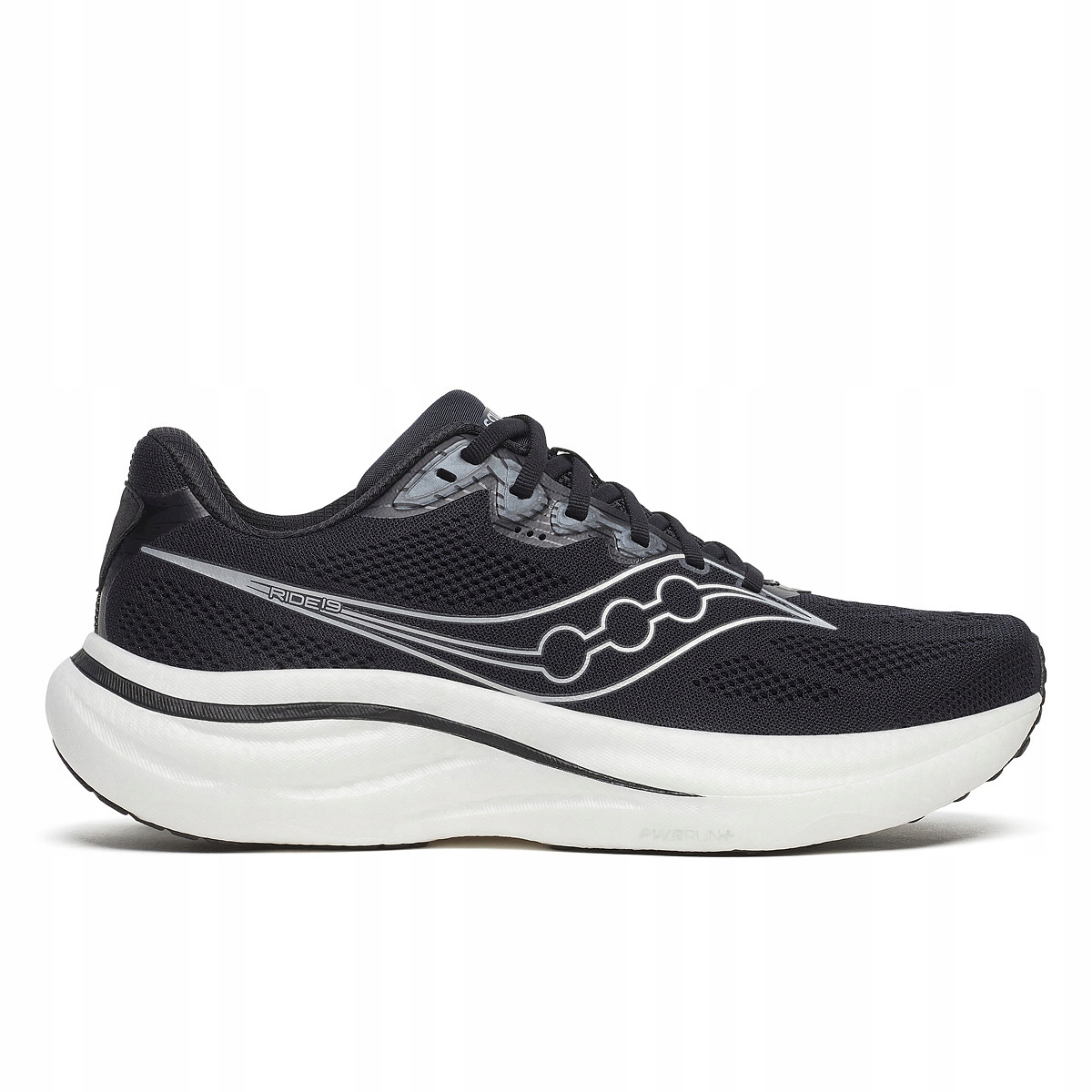 pánská obuv saucony S21056-100 Ride 19 black/silver Wide Velikost: 46
