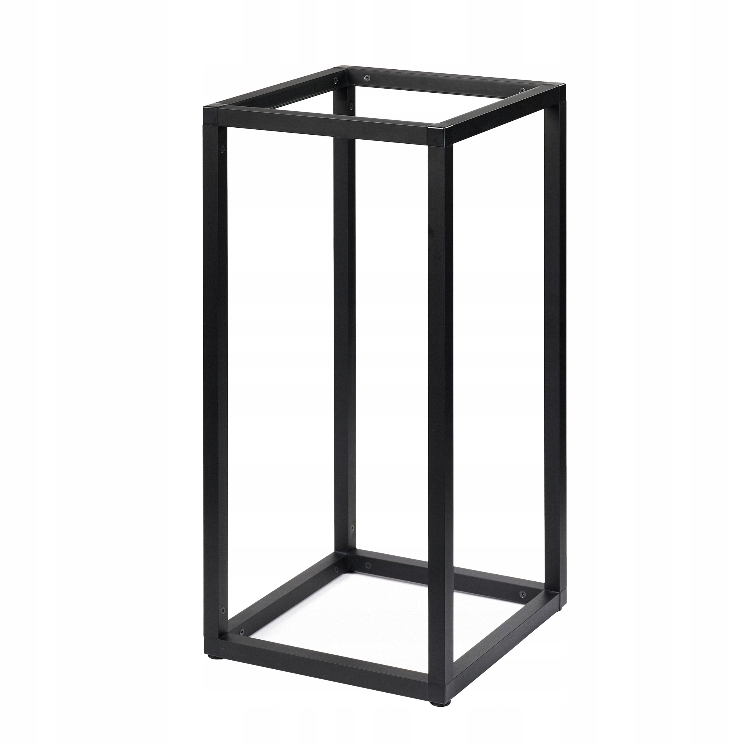 Aluminiový Držák Na Květináč Loft Stojan Černý Mat 300x300x650 mm Bez Pracovní Desky
