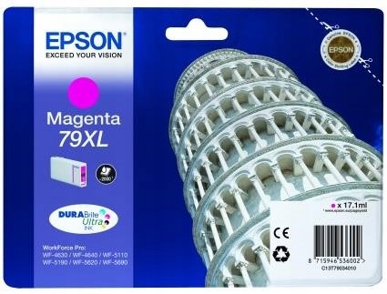 Atramentová kazeta Epson série WF-5xxx "Pisa" 79 XL purpurová (17, 1 ml)…