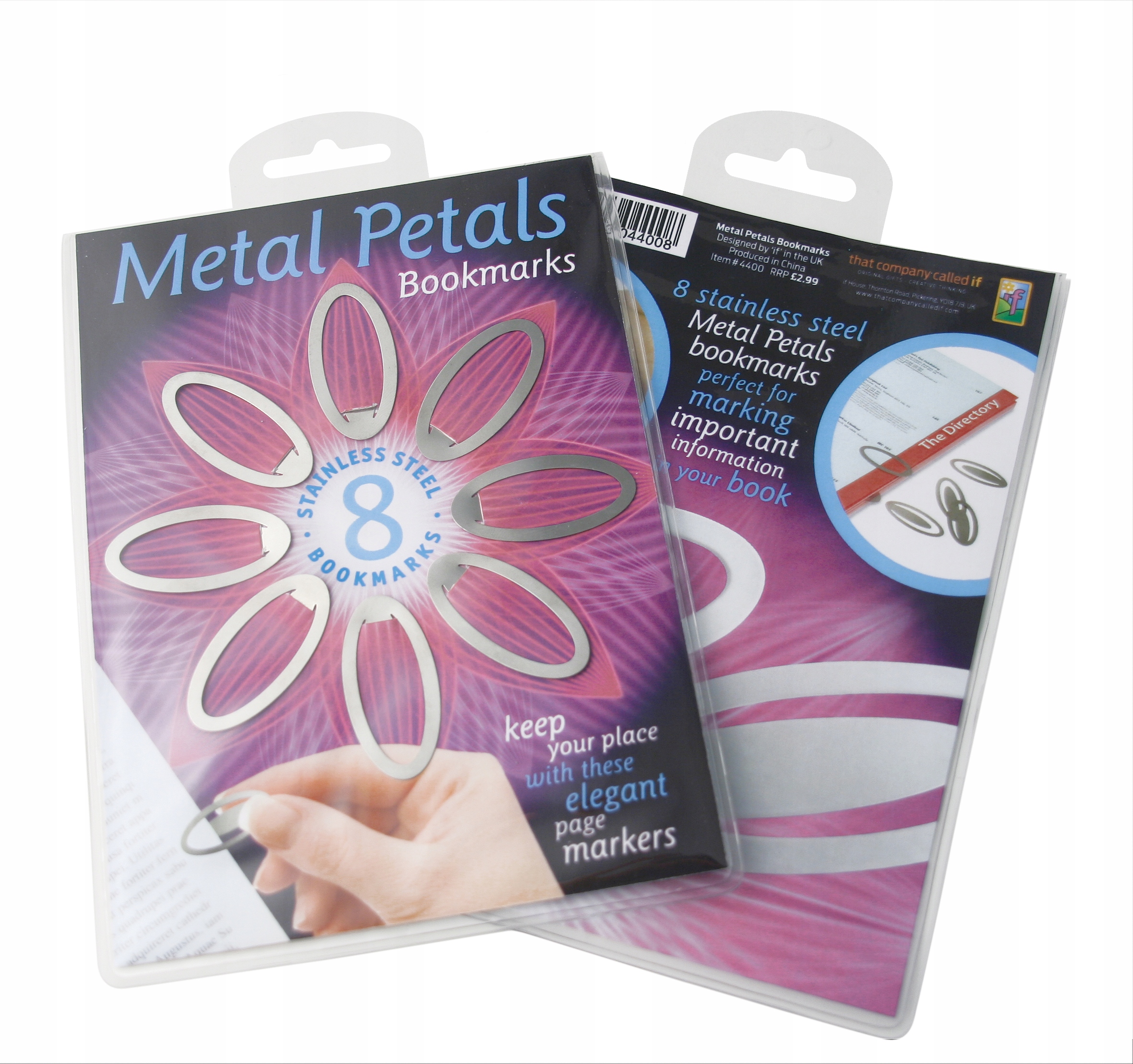 METAL PETALS BOOKMARKS - ZESTAW 8 METALOWYCH ZAKŁADEK DO KSIĄŻKI