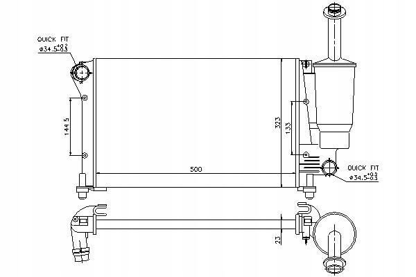 Chladič Motoru Nissens 51729379 46798741 080066