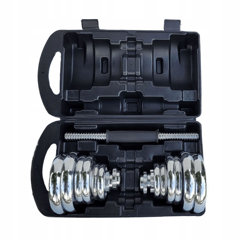 Hantle żeliwne 2x10kg WALIZKA regulowane chromowane zestaw 20kg Marka SPORT BLAST