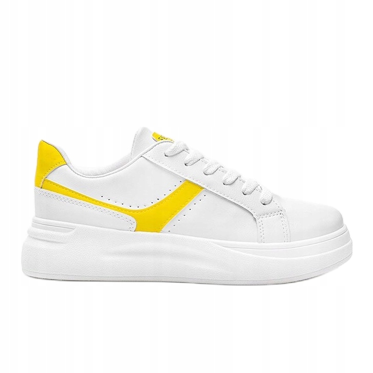 

Białe Skóra ekologiczna Buty Trampki r.38