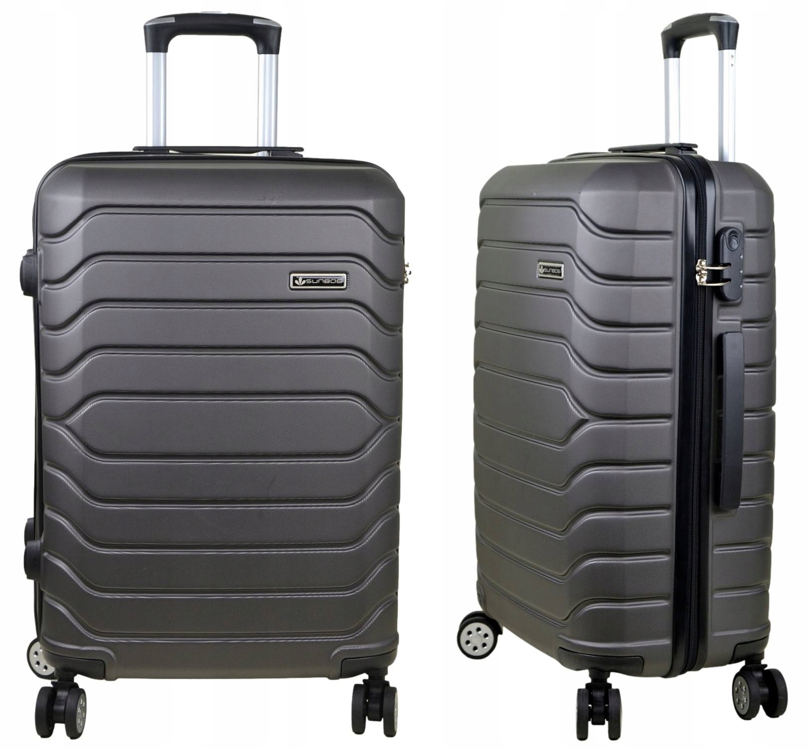 Średnia walizka poliwęglan SunBag model Adara 65 litrów kolor grafitowy