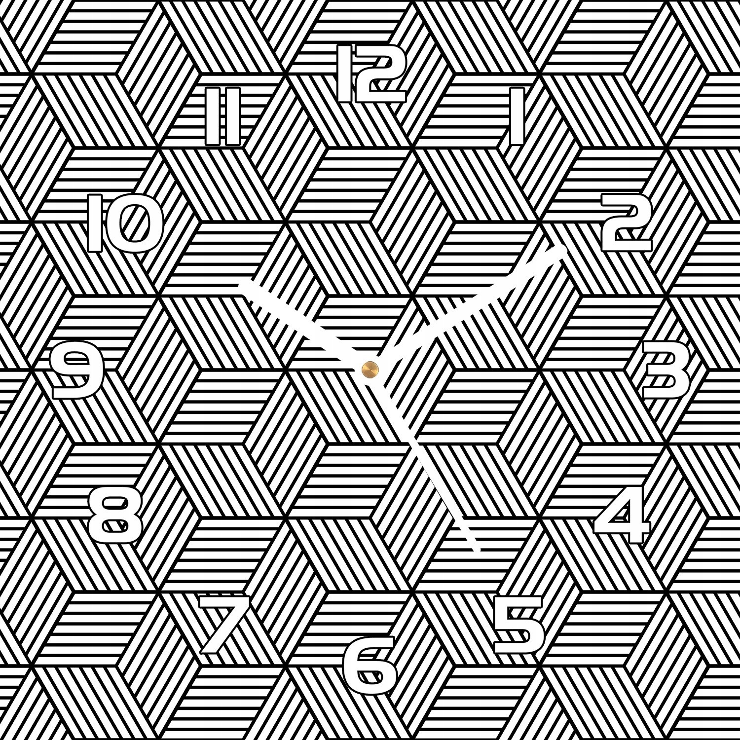 

Ładny zegar na szkle Kostki geometryczne 30x30 cm