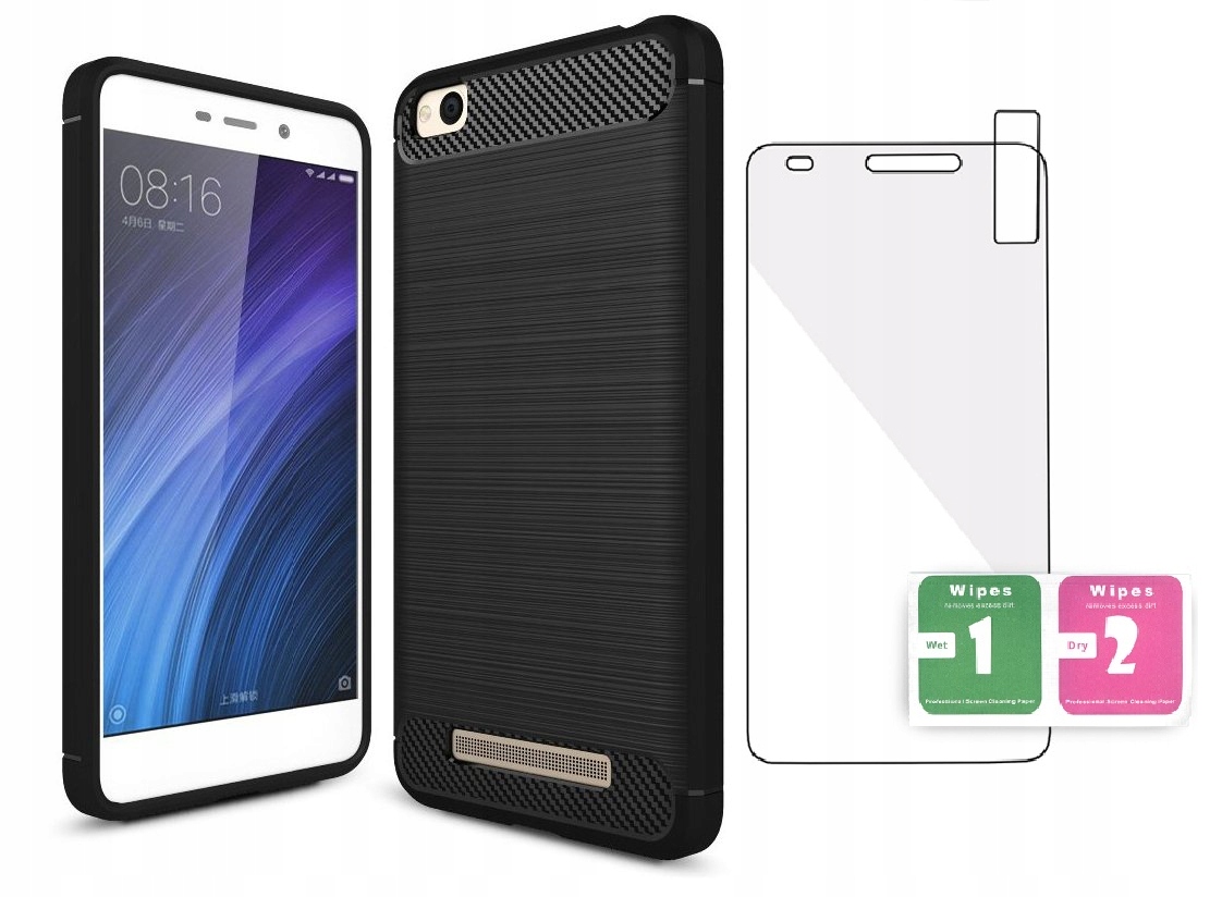 

Tpucarbon - Etui Case - Xiaomi Redmi 4A + Szkło