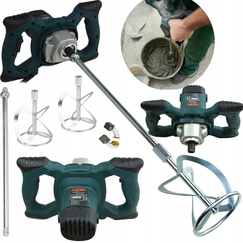 Mieszadło Do Kleju Elektryczne Betonu Zapraw Farb Gipsu 2 X Mieszalnik