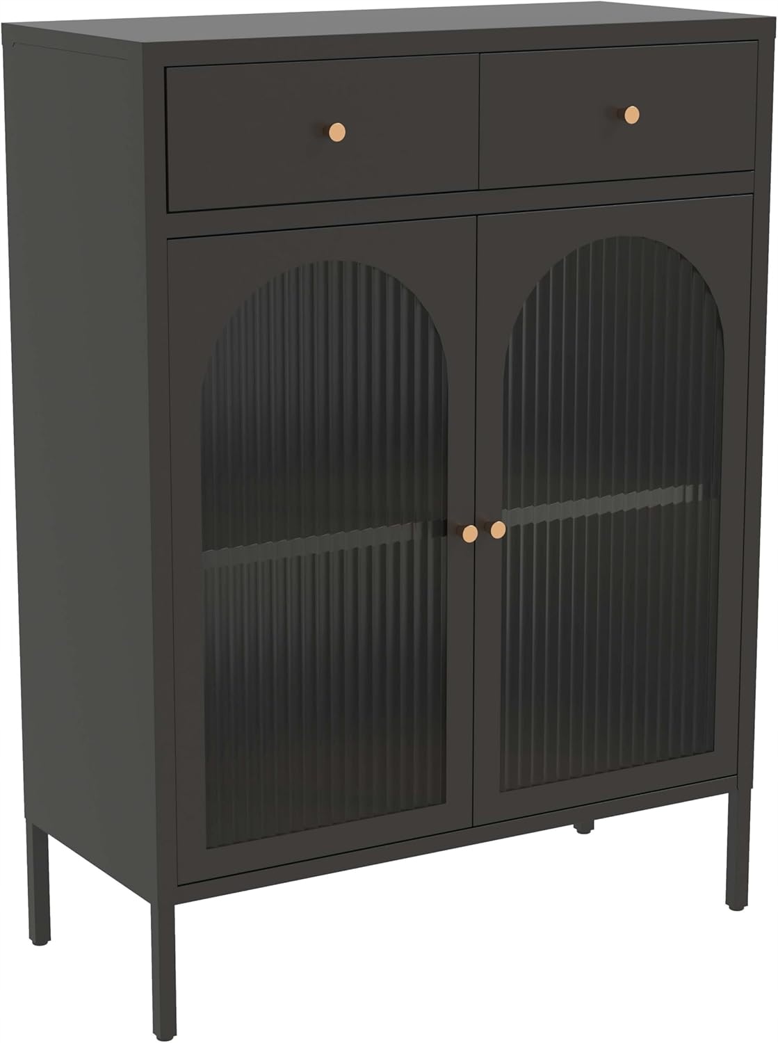 Astuiat Kovová úložná skříňka Černá 110 x 80 x 35 cm