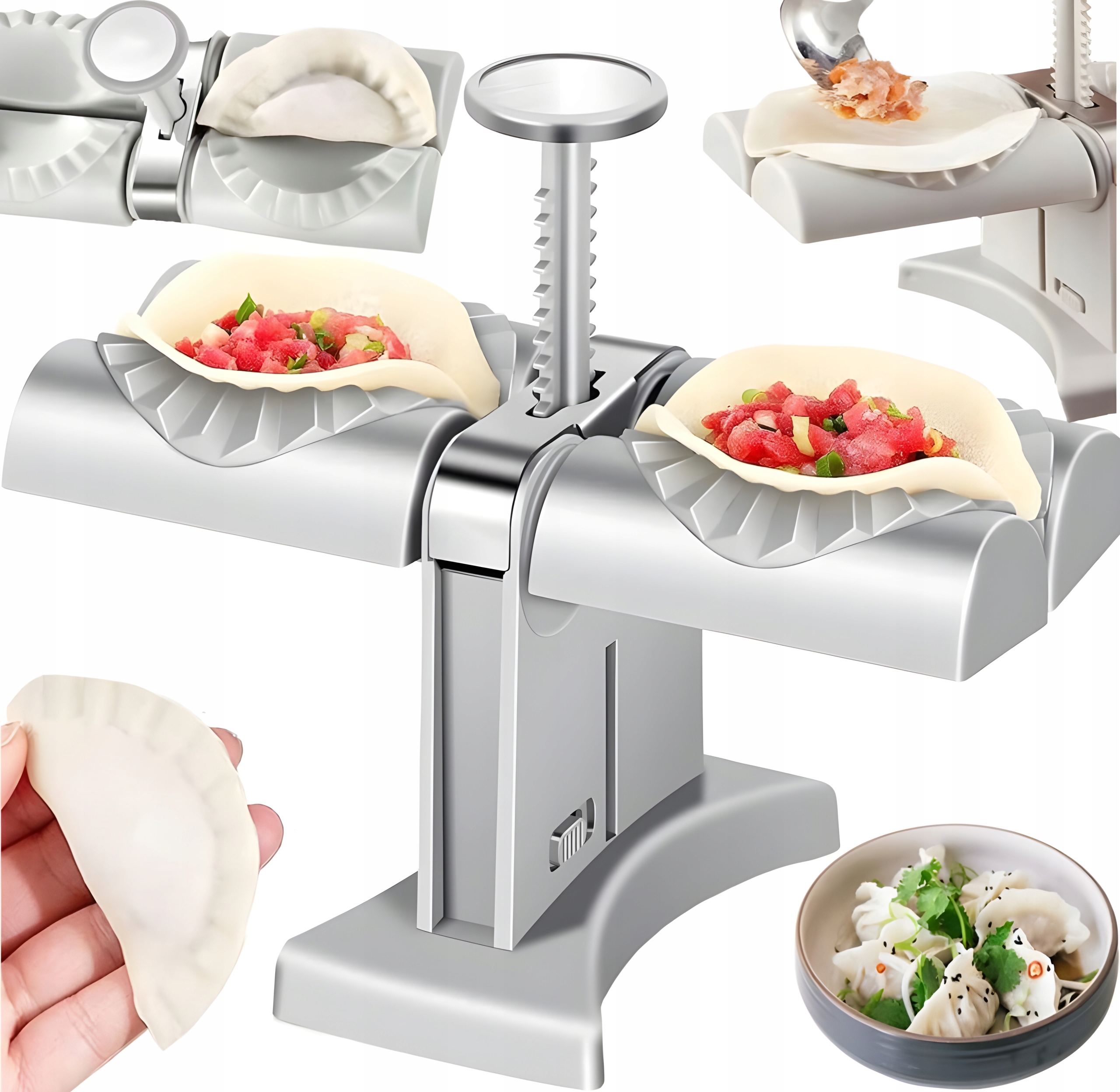 MASZYNKA FORMA DO ROBIENIA LEPIENIA PIEROGÓW PODWÓJNA PIEROGARKA RĘCZNA