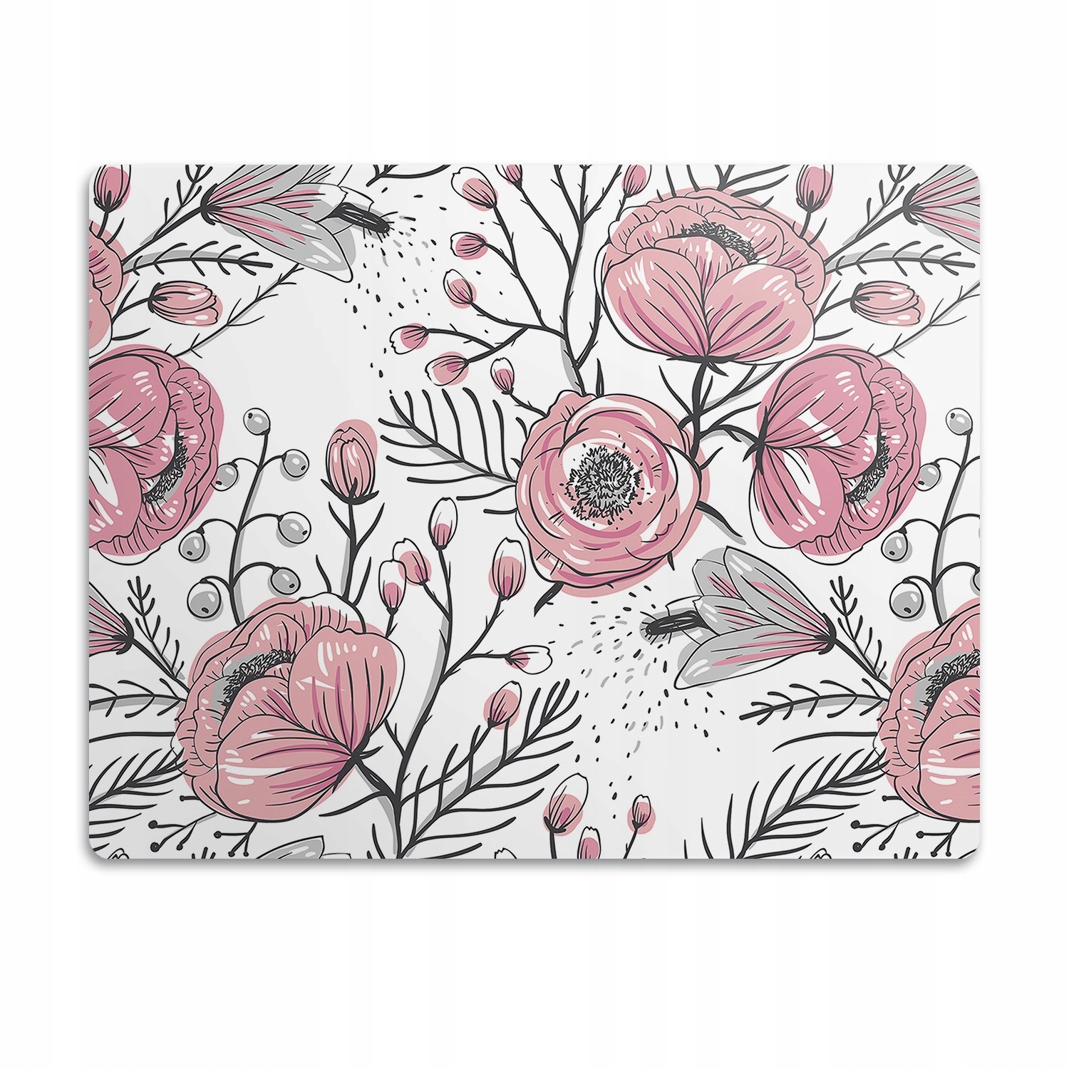 Levně Pod misku podložka pro psa Růžové květy umění 60x40