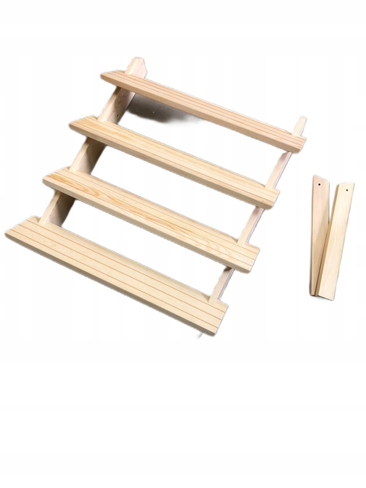 Dřevěný Jednoduchý Čtyřúrovňový Stojan Na Šperky