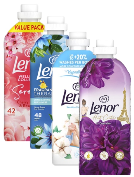 Lenor 1.2L Płyn do płukania 1200ml zestaw 4 szt
