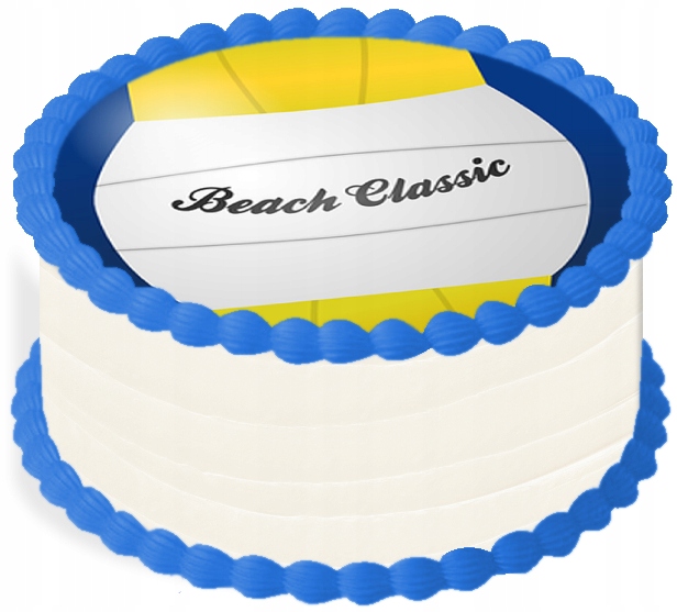 Levně oplatek na dort 20 cm Sport Míč Plážový volejbal